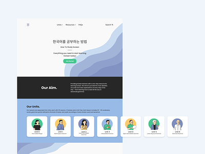 RE:Design - Korean Language Learning Platform app branding concept design how to study korean korean language learning learning korean redesign ui web