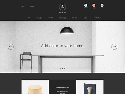 Home Decoration Website ui web design