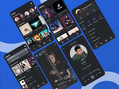 UI Music App - Mobile Design app design music music app music player streaming streaming app ui ui ux design ui kit uidesign uiux ux uxdesign