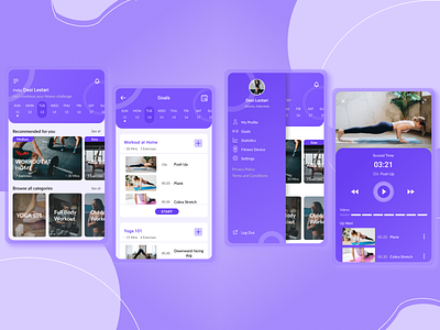 Fitness App - Mobile Design app design fitness fitness app ui ui ux ui ux design ui design ui kit ui website uidesign uiux ux uxdesign webdesign website design workout workout app