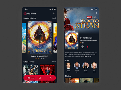 Movie Time App - Mobile Design