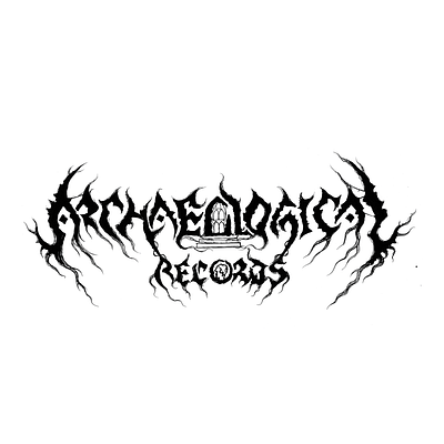 Archaeological Records logotype, first sketch archaeological records black metal branding christophe szpajdel darkening ligne claire draft handmade illustration logotype lord of the logos metal sketch undreground heavy metal