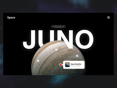 Mission: Juno adobexd clean design flat galaxy landing page minimal ui web webdesign website