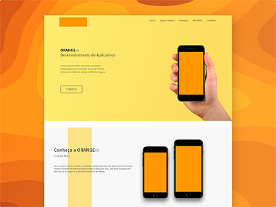 Website OrangeAD clean design hello dribbble landing page ui ux web webdesign website