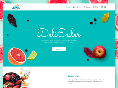 Website Delieuler branding clean design flat food landing page minimal ui ux web webdesign website