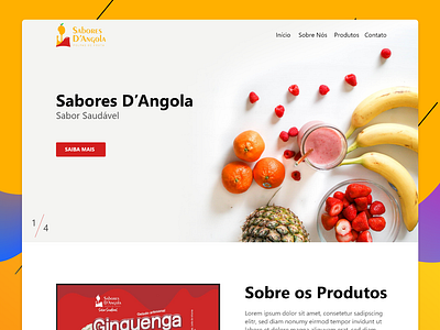 Sabores D'Angola Website Concept