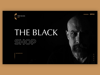 The Black Barber adobexd barber black concept design mustache shop ui uidesign ux uxdesign websdesign