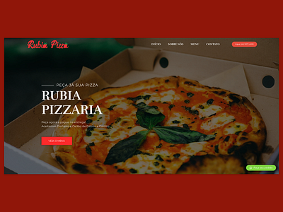 Rubia Pizzaria adobexd clean design flat food landing page minimal pizza restaurant ui web webdesign website