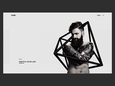 UINK - Tattoo Store adobexd black branding clean concept design draw flat ink landing page landingpage minimal tattoo ui uidesign ux uxdesign web webdesign website