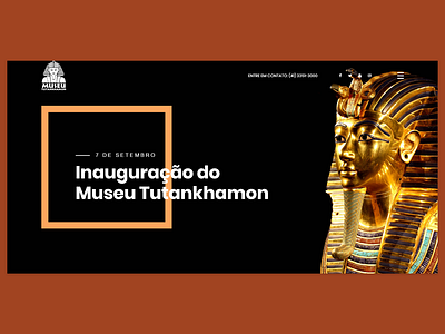 Museu Tutankhamon adobexd architecture black branding clean design egypt flat landing page logo minimal ui uidesign ux uxdesign web webdesign website