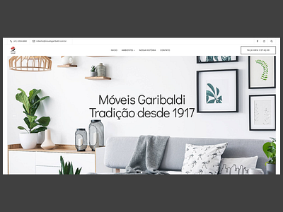 Móveis Garibaldi Website adobexd clean design flat home house landing page minimal ui ux web webdesign website