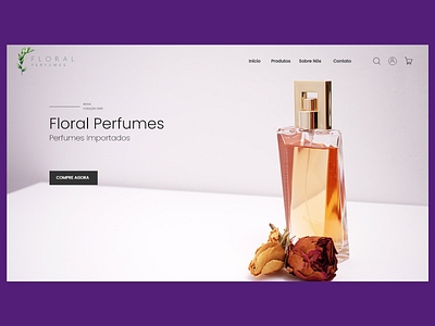 Floral Perfumes Ecommerce adobexd clean design flat floral landing page minimal perfume ui ux web webdesign website