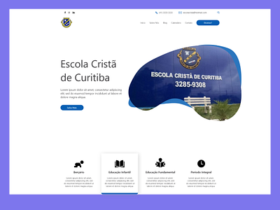 Escola Cristã de Curitiba adobexd clean design flat landing page minimal school ui ux web webdesign website