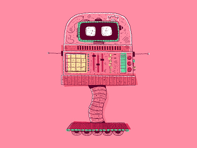 BBG-556K adobe photoshop character design cute digitalart illustration illustration art illustrationartists pink robot wacom