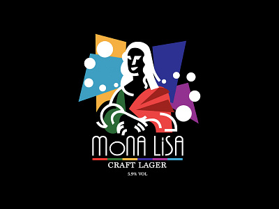 Mona Lisa - A craft lager brand logo branding design illustration logo