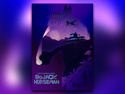 Bojack Horseman - A lonely man's journey adobeillustrator artwork bojack horseman design illustration poster design
