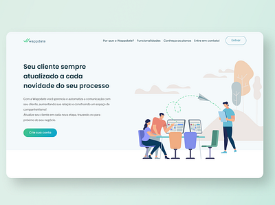 Wappdate Landing Page branding concept dailyui figma landingpage logo