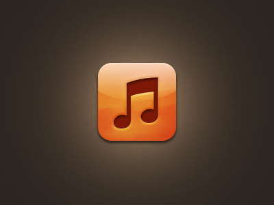Music.app Icon apple brown icon ios music music.app orange
