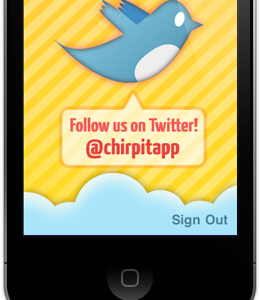 Chirp! It UI Enhancements 4 app blue cloud clouds ios iphone pink strips twitter yellow