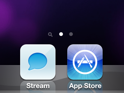 Stream + App Store app app store app.net blue icons iphone stream