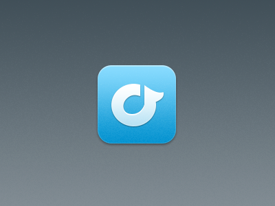 Rdio Replacement Icon app apple blue icon rdio