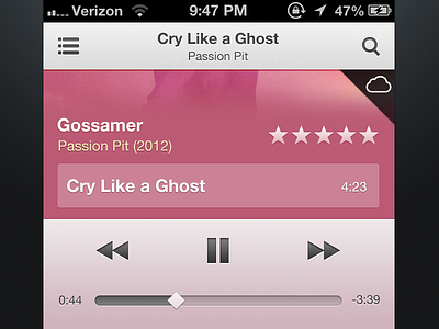 Mobile iTunes 11 ios music passion pit pink