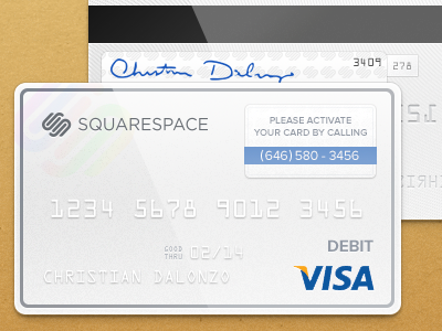 Squarespace Commerce Debit Card