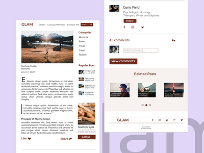 Blog Post Design design ui