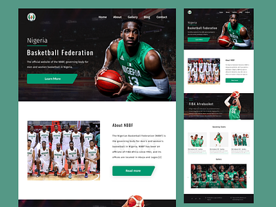 Nigerian Basketball Webpage - Redesign basketball branding design graphic design nigeria sport ui ux
