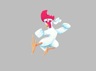 Karate Chicken character character design chicken illustration procreate