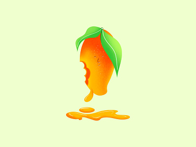 Mango Illustration drawing flat illustration hand drawn mango mango illustration texture