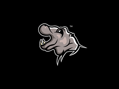 Hippo Mascot logo