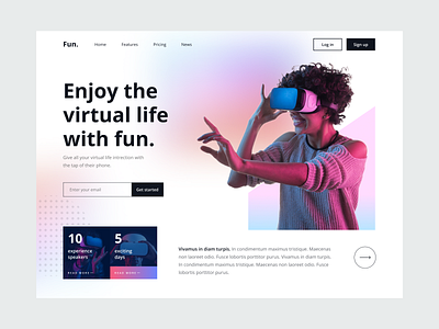 Virtual Reality Header UI