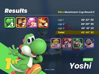 Daily UI 019 019 bowser daily ui 019 dailyui figma games ui luigi mario mario kart product design ui ui design ux video games yoshi