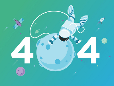 404 Page 404 404error illustration space spaceman