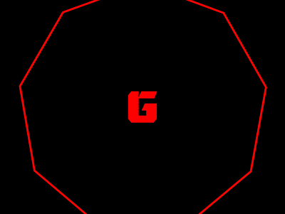 G 36 days of type after effects gamma knife king gizzard letter g motion animation nonagon infinity