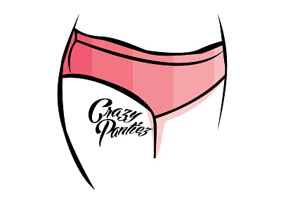 Crazy Pantiez branding logo panties pink underwear