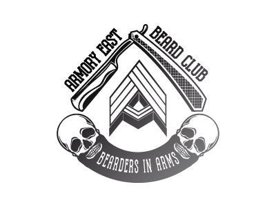 Amory East Beard Club branding crest graphic illustration logo