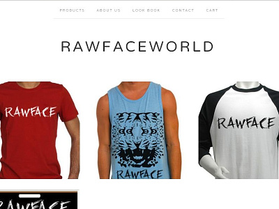 Rawfaceworld Webshop clothing design layout shop sites wed