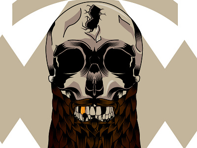 Bread Poster beard graphic illustration new jersey nj poster skull