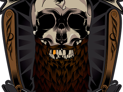BeardLife Graphic beard graphic illustration new jersey nj poster skull