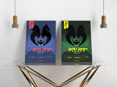 Wolves' Den logo and poster design logo logo design poster art poster design typography wolf logo wolves