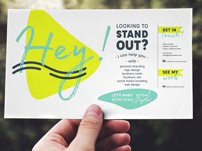 mockup ad advertising bright color combinations layout design outreach personal branding typography
