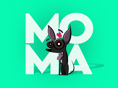 MOMA design dog illustration vector vector art