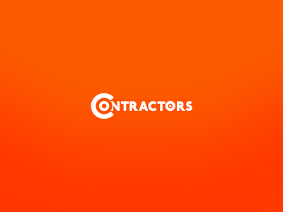 Contractors Logo branding design logo typography vector