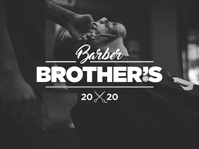 Barber Brother's Barbershop Logo branding design logo typography vector