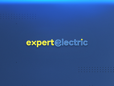 Expert Electric (Soft Neon Logo) branding design logo typography vector