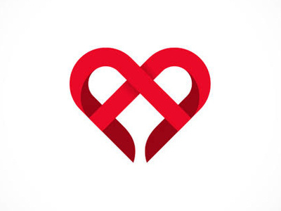 The design heart! branding design flat illustration logo vector