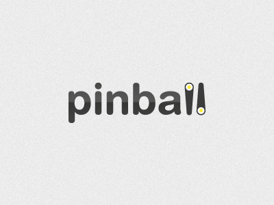 Pinball branding flipper greyscale logo mark pinball