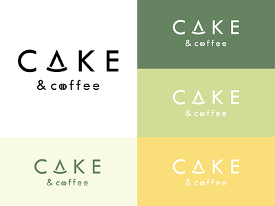 Cake & Coffee branding branding design cake cake logo coffee coffee logo coffeeshop design line art line design logo logodesign logotype minimal vector
